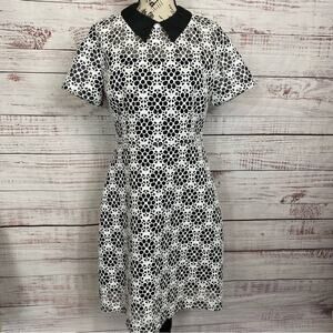 BIGIO Collection short sleeve collared‎ floral print size 10 midi Dress